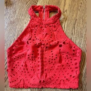 Forever 21 coral lace top. Size Small.